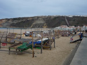 Drying fish on the beach